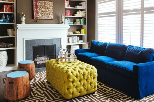 Transitional Living Room by Noz Design
