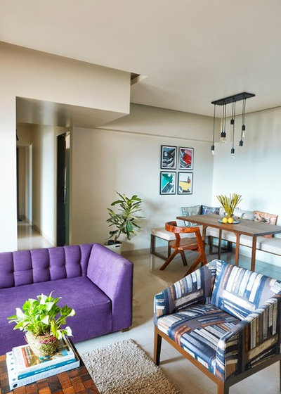 Eclectic Living Room by NaCL- Natasha Aggarwal | Creative Living