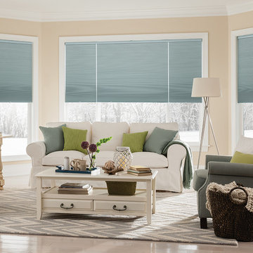 Bali 3/8" Double Cell Cellular Shades with Cordless Lift: Midnight Sky Blue 3829
