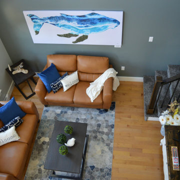 Bambury's Hillside Chalet Open Concept Living Room - Loft View