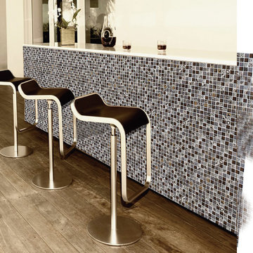 Bar with Mosaic Tile Wall