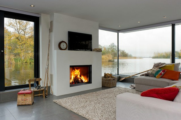 Contemporary Living Room by Orion Heating - Woodburning Stoves