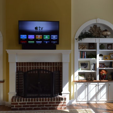 Bargersville, IN - TV Panel & Audio above Drywall Fireplace