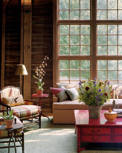 Rustic Living Room by Archer & Buchanan Architecture, Ltd.