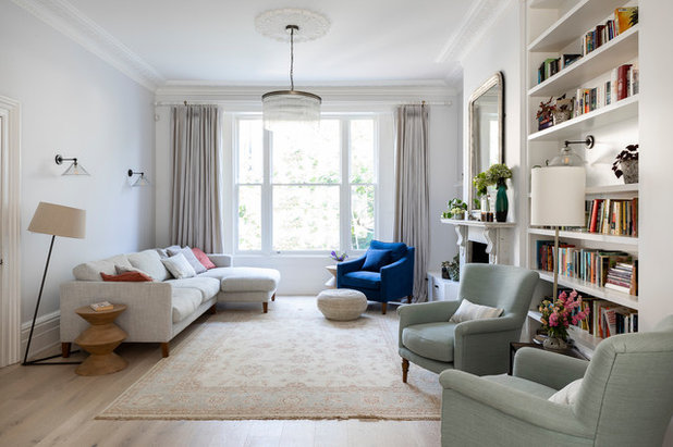 Transitional Living Room by Imperfect Interiors