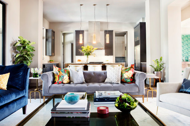 Transitional Living Room by Etch Design Group