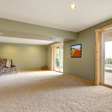 Basement Living Room: Carpet Flooring