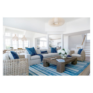 Beach Haven Waterfront - Beach Style - Living Room - New York - by ...