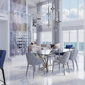 Beautiful penthouse , Glamorous Coastal Miami style
