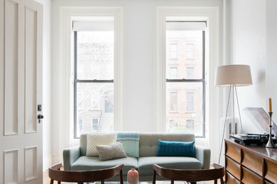 Transitional living room photo in New York
