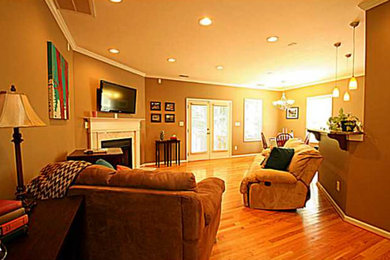 Inspiration for a modern living room remodel in Raleigh