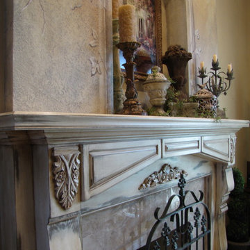 Before and After pictures of Fireplace Mantel