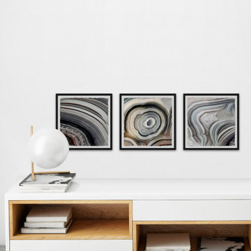 Beige Swirls Triptych