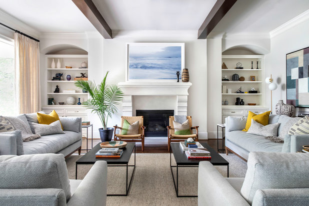 Transitional Living Room by Jacob Medina Interior Design
