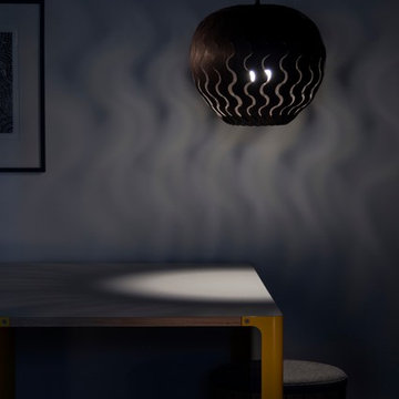 Belle Bamboo Pendant in Black Paint