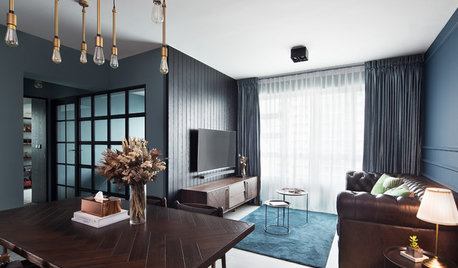 Houzz Tour: A Newlyweds' Home Goes Dark and Gilded