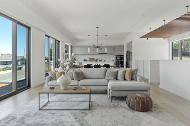 Example of a large trendy living room design in San Francisco