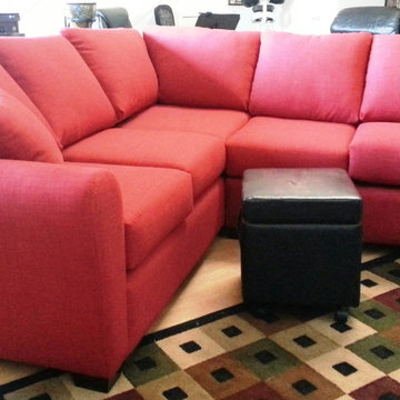 Benson sectional in Marlow Red