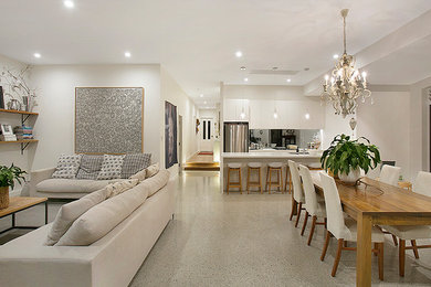 Photo of a contemporary living room in Sydney.