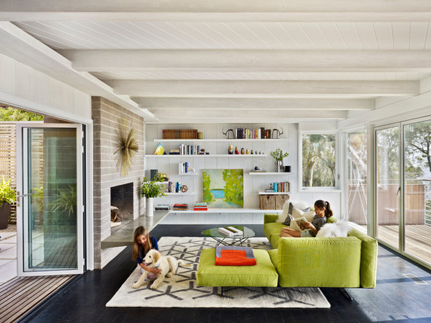 Midcentury Living Room by Yama Architecture