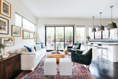 Living room - eclectic living room idea in Los Angeles