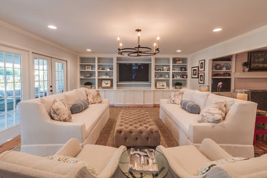 Elegant living room photo in Charlotte