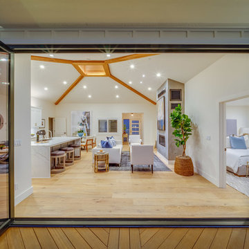 Bi-Fold Patio Doors Create Open Spaces in Modern Farmhouse & Guesthouse