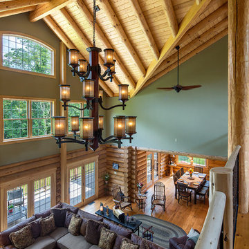 Big River Lodge Rhode Island Log Home  (L11842)