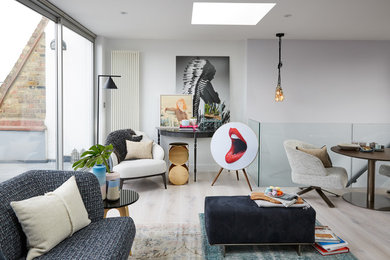 Eclectic living room photo in London