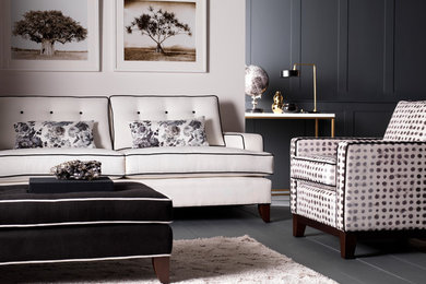 Black and white chic lounge