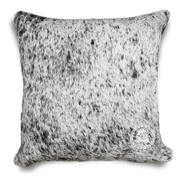 Black & White Cowhide Throw Pillow