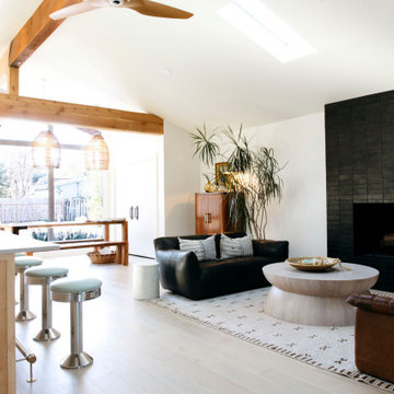 Black Brick Fireplace