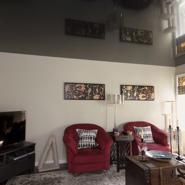 Black Lacquer-Look Stretched Ceiling