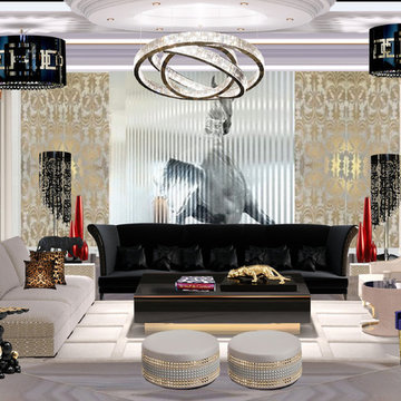 Black Living Room | Villa Black Caviar