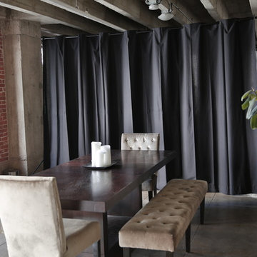 Black Loft Style Room Divider Kit