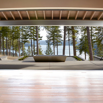 Black Rock Custom Home - Lake View Living Room