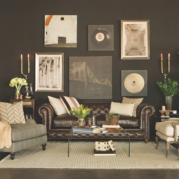 Black Walls Living Room