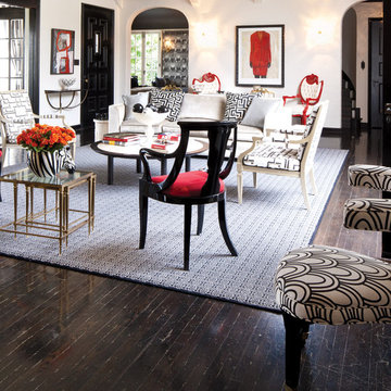 Black, White and Red Living Room