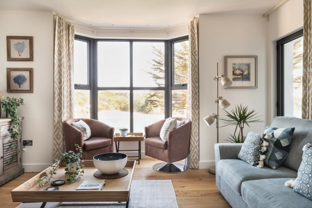 Coastal Living Room by Dupere Interior Design