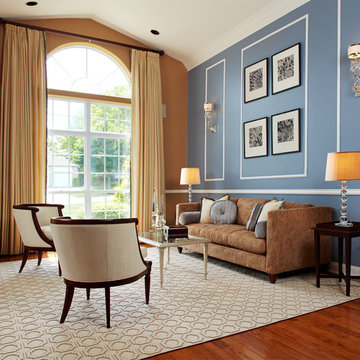 Blue & Gold Living Room