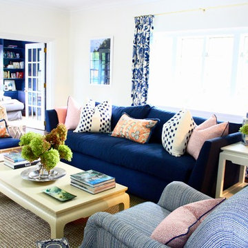 Blue & White Chinoiserie Living Room