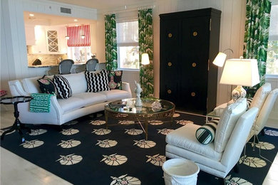 Inspiration for an eclectic living room remodel in Tampa