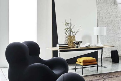 Living room - modern living room idea in Montreal