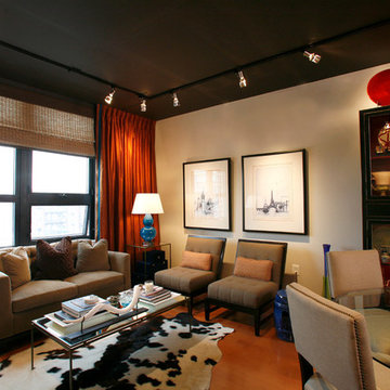 Bold Bachelor Pad: Living Room