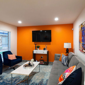 Bold Style at a Light-Filled Astros Themed Airbnb