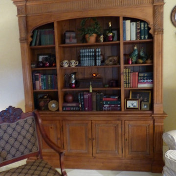 Bookcase before and after