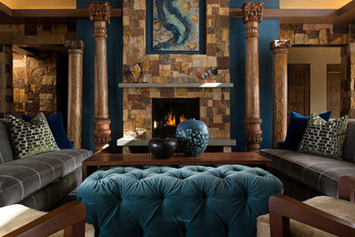 Inspiration for a transitional living room remodel in Albuquerque
