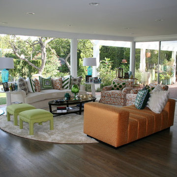 Brentwood eclectic living room
