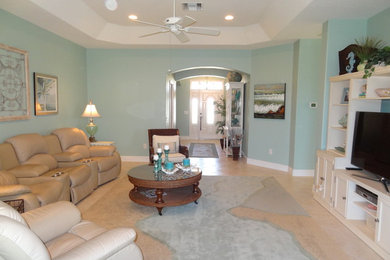Example of a beach style living room design in Orlando