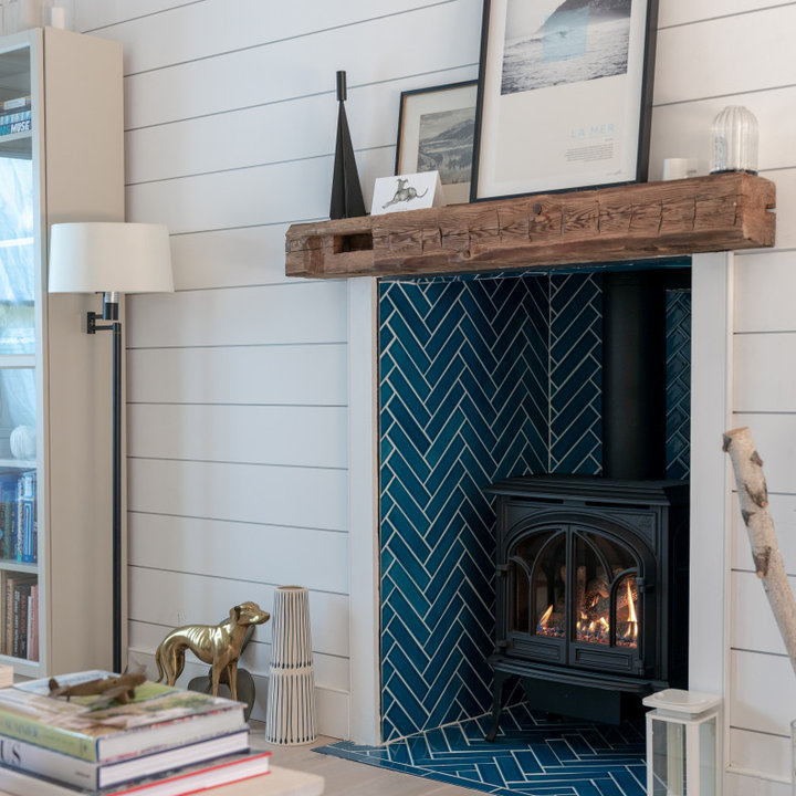 Herringbone Tile Fireplace Photos & Ideas Houzz